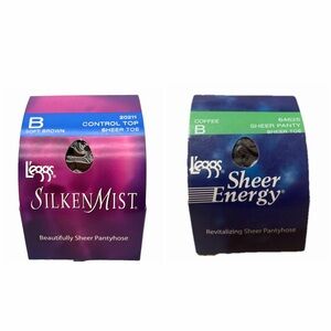 💜1 L’eggs Silken Mist (Control Top soft brown) & 1 L’eggs Sheer Energy (coffee)